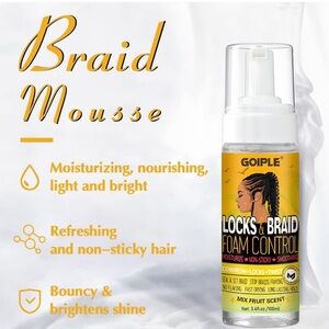 NWT Goiple Edge Control Wax Non-Greasy Smoother Rosemary Oil Growth Braid Mousse